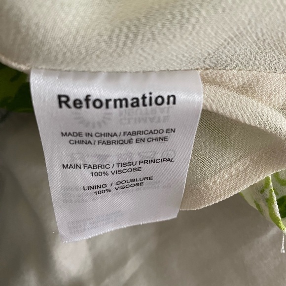 NWT Reformation Novena Top Color Rialto (Size 8) - Picture 7 of 7